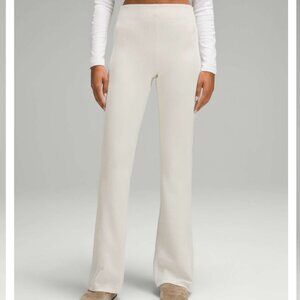 Lululemon Brushed Softstreme Ribbed Zip Flared Pant 32.5" in Bone 6 $148